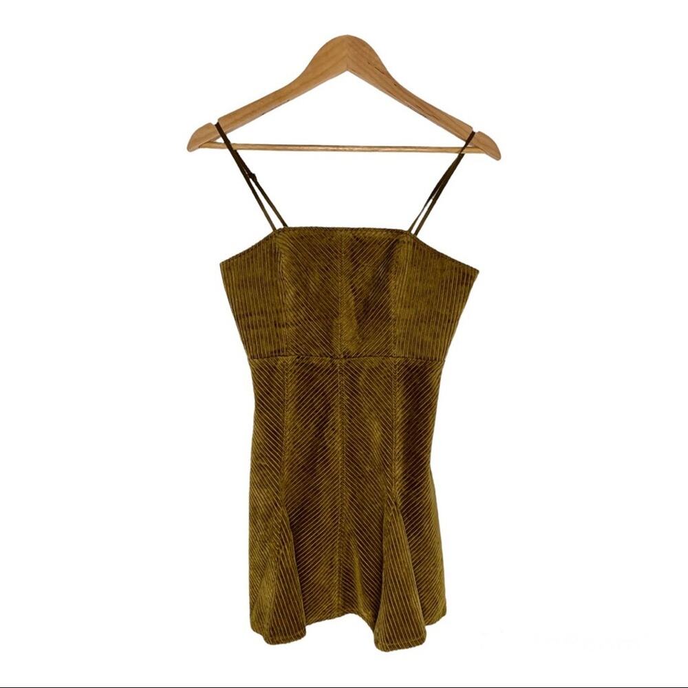 Urban Outfitters Brown Corset Corduroy Mini Dress - Kenzie